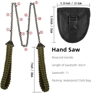Portable ChainSaw with Multipurpose Paracord Handle