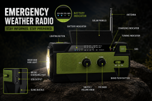 Emergency Crank Radio with NOAA STAY INFORMED. STAY PREPARED.