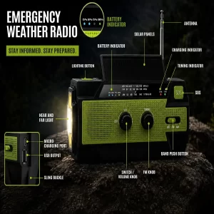 Emergency Crank Radio with NOAA STAY INFORMED. STAY PREPARED.